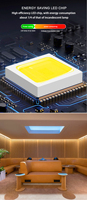 Vente chaude Topsung 450x450mm contrôleur Tuya panneau carré lampes panneau de plafond Led Ultra mince lucarne artificielle