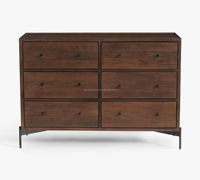 Ensemble de commodes modernes à 6 tiroirs Meubles de chambre à coucher Commodes