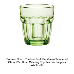 Vaso de Bar Bormioli Rocco Green Rock, 27 cl, Templado, Altura 9.3 cm, Diámetro 8.4 cm - Product Image 2