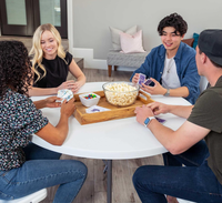 Vente en gros 43 ''table ronde pliante de soufflage portable blanc pour fête intérieure et extérieure