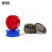 Broyeur à Herbes en Plastique 3 Pièces de 60 mm de Haute Qualité, Logo Personnalisé, pour Tabac, Épices, Fumée, Herbes Sèches