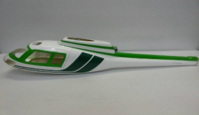 आर सी हेलीकाप्टर AS350 Ecureuil 450 पूर्व-450 आकार लाल सफेद चांदी पेंटिंग हेलीकाप्टरों के लिए चित्रित धड़ - Product Image 4