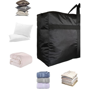 Sac de rangement pliable et résistant à l'humidité en tissu non tissé écologique 32L pour vêtements, couettes et déménagement - Product Image 4