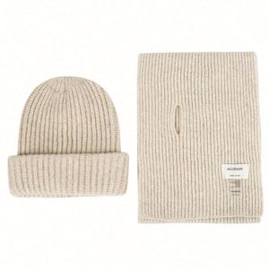 Conjunto de Gorro y Bufanda de Punto Cálidos para Invierno, Personalizados al por Mayor, con Bordado 3D, para Uso en la Playa y Negocios, Logotipo Personalizado Disponible - Product Image 1