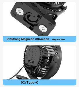 12000mAh Rechargeable 6 Inch Magnetic Clip Fan Durable 360 Degree Rotating Mini Table USB Fans - Product Image 5