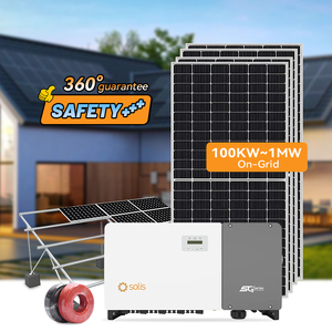 Hệ thống năng lượng mặt trời thân thiện với môi trường 100kw 500kw 1mW PV năng lượng mặt trời trên hệ thống lưới cho toàn bộ ngôi nhà - Product Image 1