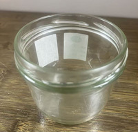 Frascos de Vidrio Redondos de Boca Ancha para Avena Nocturna, 100ml 200ml, Tarro de Conservas para Mermelada y Salsas con Tapa Metálica