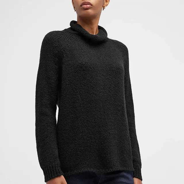 Custom women's turtleneck sweater warm designer models knitted long-sleeved turtleneck sweater High neck sweater