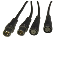 Câble étanche M8 6 broches IP44 mâle-femelle en PVC cuivre, fil d'alimentation 15CM 24AWG pour écran LED de vélo électrique et système de freinage électrique