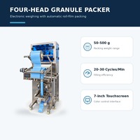 Machine d'emballage verticale automatique électrique à quatre têtes pour granulés, avec moteur et roulement, pour l'alimentation