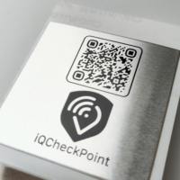 Etiquetas de número de serie de lámina metálica Código QR Código de barras Pegatinas de activos