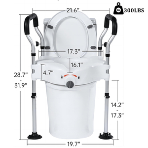 Tiêu chuẩn mềm đóng lớn lên nhà vệ sinh chỗ ngồi với tay vịn footrest vô hiệu hóa truy cập cho người già phục hồi chức năng điều trị Nguồn cung cấp - Product Image 4