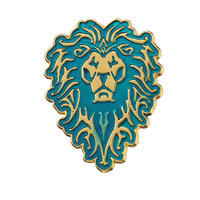 Broches Geométricos de Aleación de Zinc con Logotipo Tribal de World of Warcraft de ZRM para Mujeres y Hombres - Joyería Unisex con Insignia de Videojuegos para Bodas/Regalos