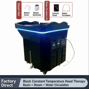 Bassin de thérapie capillaire portable et mobile avec circulation d'eau et fonction vapeur pour salon, spa et traitement capillaire - Product Image 5