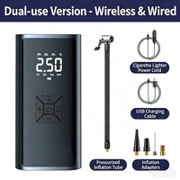 Gonfleur de pneus de voiture portable avec écran LCD en matériau ABS, certifié CE, moniteur de pression des pneus, conception filaire, câble de chargeur de voiture 3M