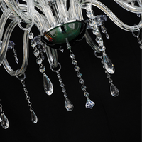 Nouveau style 10 + 5 lustre en cristal acrylique clair décoration de mariage fête Hall mise en page atmosphère suspendus plafonniers suspendus