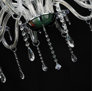 Nouveau style 10 + 5 lustre en cristal acrylique clair décoration de mariage fête Hall mise en page atmosphère suspendus plafonniers suspendus - Product Image 3