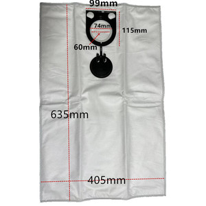 Sac à poussière non tissé compatible avec BOSCH GAS25 <span class=keywords><strong>STARMIX</strong></span> HITACHI 2605411167 - Product Image 3