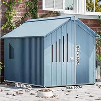 Maison pour chien et chat en bois massif moderne de grande taille pour l'extérieur avec une conception fermée, fonction imperméable et chaude, circulation d'air forte pour toutes les saisons