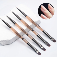 ZRKGEL – Nouveau Kit de Pinceaux Professionnels de Luxe sur Mesure à 2 Têtes pour Gel Constructeur et Liner, en Nylon, avec Porte-Échantillons, pour Usage Professionnel