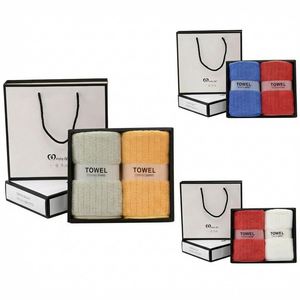 Wholesale Premium 2 Pack Towel Gift <b>Box</b> Set Elegant Super Soft Quick DryingTowel Set OEM/ODM Factory Price Fast Shipping - Product Image 3