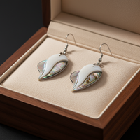 Bijoux hawaïens pour femmes, boucles d'oreilles pendantes en nacre