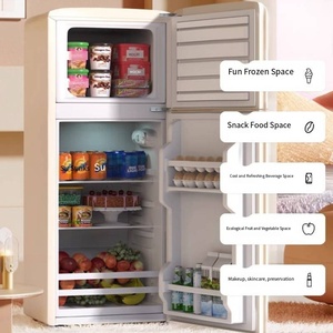 Refrigerador Eléctrico <span class=keywords><strong>Retro</strong></span> de Doble Puerta, Silencioso y de Bajo Consumo, Ideal para Alquileres y Dormitorios, 72L - Product Image 5