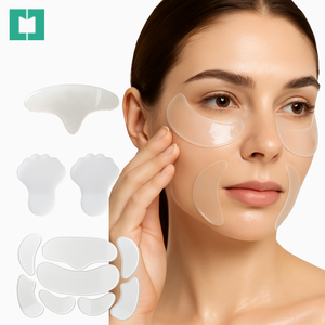 Patchs anti-rides réutilisables pour les yeux, le front, le cou, la poitrine - Utilisation faciale de nuit, certifiés ISO9001, taille et forme personnalisables - Product Image 4