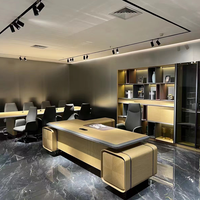 Grand mobilier de bureau, nouveau bureau de direction de luxe en forme de L