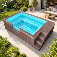 Vente flash : Jacuzzi extérieur familial autoportant résistant aux intempéries, en composite, avec piscine hors sol en fibre de verre