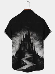 2024 <span class=keywords><strong>Terror</strong></span> Castle Shirt Elegante vacaciones Black Cat Digital 3D Impreso Camiseta <span class=keywords><strong>de</strong></span> manga corta para hombres - Product Image 6