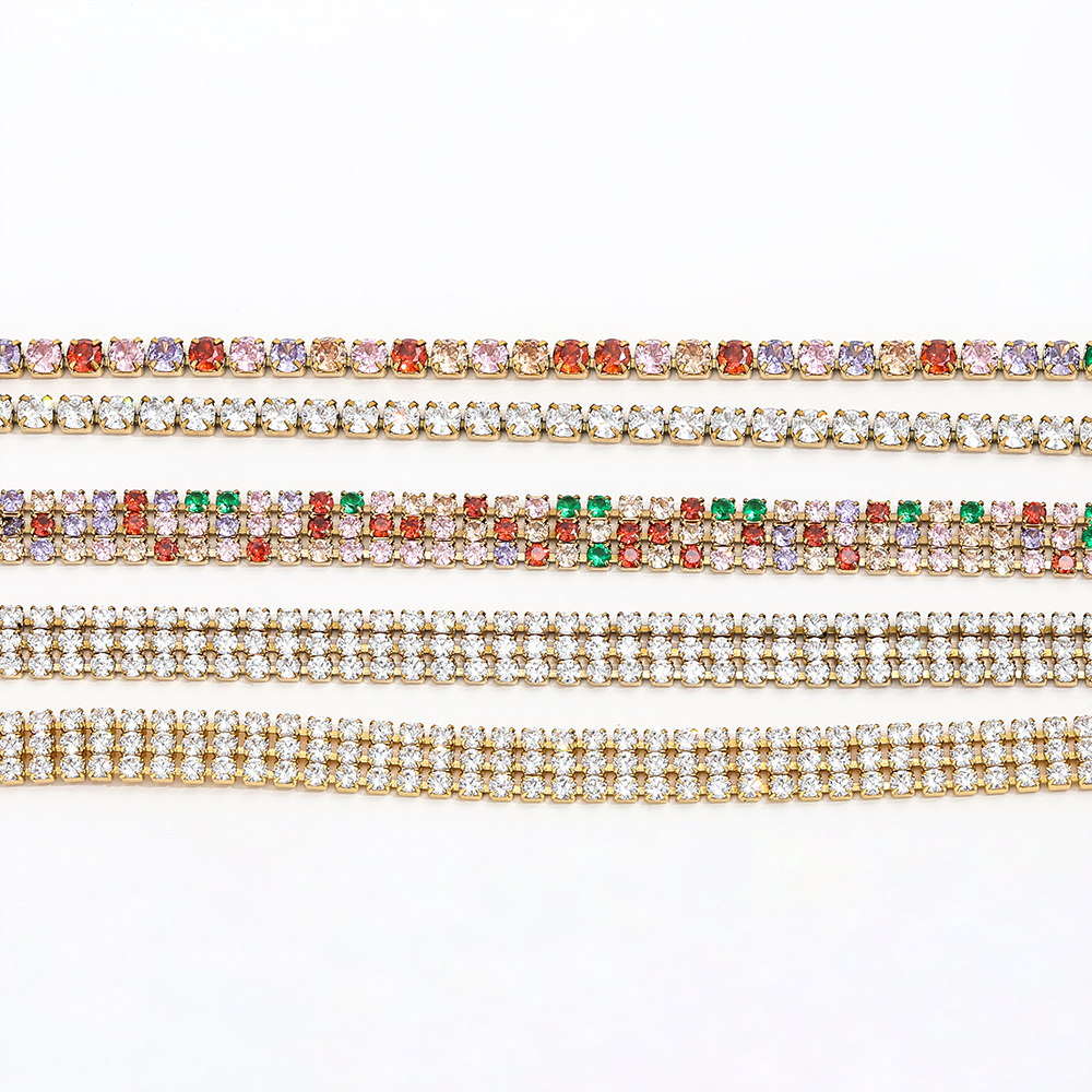 tennis bracelet gold 7 inches waterproof