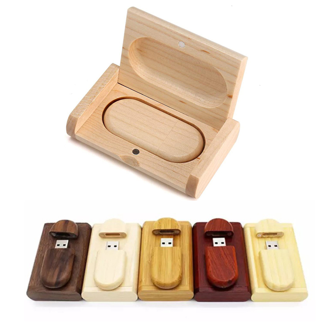 High Quality Wedding Usb Wooden, Usb Pendrive Redwood , 8gb Usb Wood Flash Drive Memory Usb Wood with Box