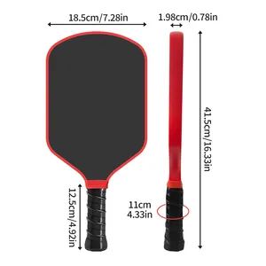 New Usapa Approved 16mm T700 Raw Carbon Fiber Surface Thermoformed PickleBall Paddle Elongated Handle Paddle Racket