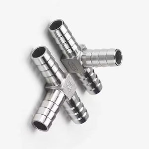 Edelstahls ch lauch Barb 3-Wege-T-Stück T-Form Stacheldraht 1/2 Zoll Union Home Brew Fitting - Product Image 5