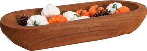 Ciotola di pasta in legno per arredamento 23.75 lx11.25w pollici grande ciotola TrayHand intagliato rustico, ciotola <span class=keywords><strong>lunga</strong></span> in legno per la casa arredamento tavolo centrotavola - Product Image 3