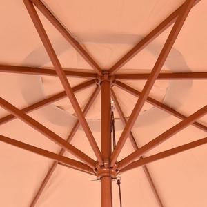 Outdoor beach hotel swimming pool <strong>garden</strong> wood beach umbrella <strong>parasol</strong> with <strong>tilt</strong> and crank - Product Image 2