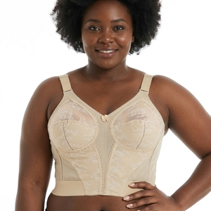 Soutien-gorge ajustable personnalisé pour femme, tendance, broderie ajourée, respirant, <span class=keywords><strong>corset</strong></span> élastique, top amincissant en dentelle pour femme - Product Image 4