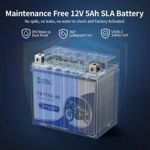 Batterie de moto EBL YTX5L-BS neuve 12V 5Ah AGM scellée sans entretien compatible avec Honda YUASA Yamaha ETX5L-BS YTX4L-BS - Product Image 3
