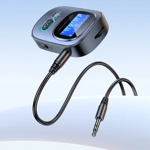 T68 2 In1 BT5.3オーディオレシーバートランスミッターワイヤレスステレオミュージックアダプターサポートTFカード<span class=keywords><strong>TV</strong></span>カー用LCDスクリーンで再生 - Product Image 2