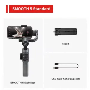 <span class=keywords><strong>Estabilizador</strong></span> de Teléfono <span class=keywords><strong>ZHIYUN</strong></span> <span class=keywords><strong>Smooth</strong></span> <span class=keywords><strong>5</strong></span>, Gimbal de 3 Ejes con Trípode y Empuñadura, Seguimiento Facial por IA para iPhone y Android - Product Image 5