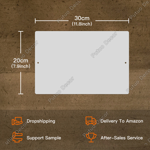 Cá nhân hoá hình dạng tùy chỉnh trống nhôm treo tường trang trí nội thất thiết lập với thiết kế logo thương hiệu văn bản cho bán buôn - Product Image 2