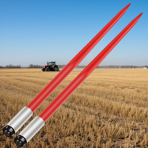 Horquilla para Heno de 49 Pulgadas con Recubrimiento Rojo, Accesorio de Tractor de Acoplamiento Rápido, Capacidad de 3000 Libras, Horquillas Cuadradas para Heno D0100HARS2G - Product Image 2