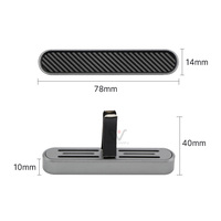 Clip désodorisant de voiture personnalisé en fibre de carbone, support diffuseur d'arôme écologique pour voiture, bâton rechargeable, clip de ventilation en noyer naturel