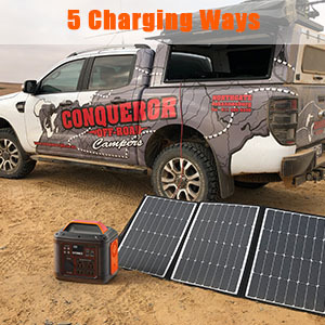 300W Portable <b>Solar</b> Generator Pure Sine Wave LiFePO4 MPPT Camping Power Supply - Product Image 6