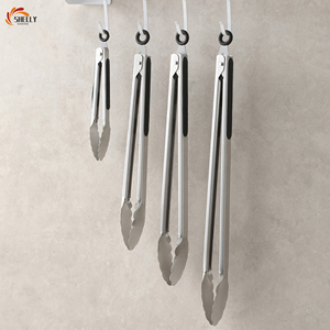 Pinzas de Cocina Multifuncionales XL de Acero Inoxidable Antideslizantes y Engrosadas con Bloqueo y Mangos de Plástico para Barbacoa, <span class=keywords><strong>Asar</strong></span> <span class=keywords><strong>Carne</strong></span> - Product Image 5