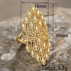 Anello Marquise Traforato Stile Corte per Donne, Elegante Gioiello da Dito alla Moda - Product Image 5