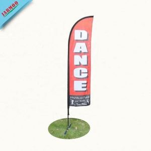 Wholesale Flying Style Double-<b>Sided</b> Polyester Feather Flag Banner Outdoor Advertising Teardrop Design Promotional Flags Banners - Product Image 2