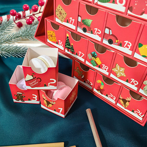 Sorpresa <span class=keywords><strong>di</strong></span> <span class=keywords><strong>natale</strong></span> 24-Box patinate cartelle conto alla rovescia calendario cieco cioccolato caramelle albero regalo candele altre prelibatezze della vigilia <span class=keywords><strong>di</strong></span> <span class=keywords><strong>Natale</strong></span> - Product Image 4