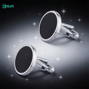 Boutons de manchette vintage en émail et fer pour hommes |   Boutons de manchette français de qualité export avec finition artisanale huilée - Product Image 5